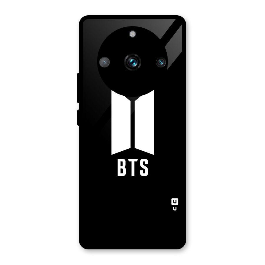 BTS Logo Black Glass Back Case for Realme Narzo 60 Pro