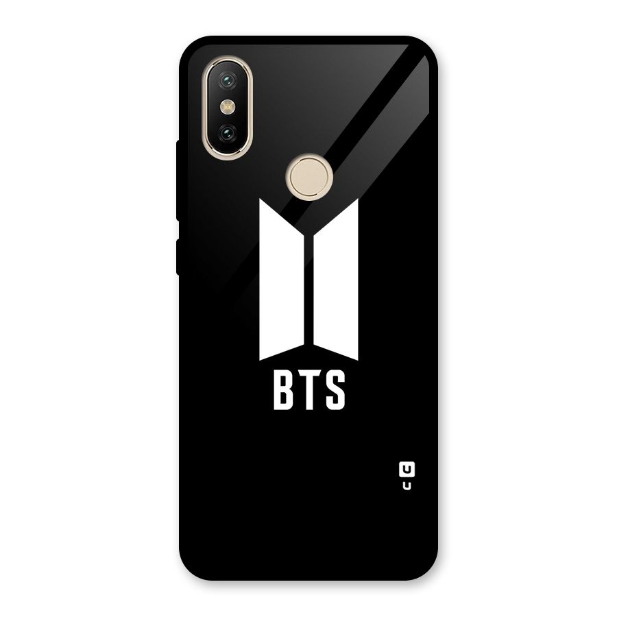 BTS Logo Black Glass Back Case for Redmi A2