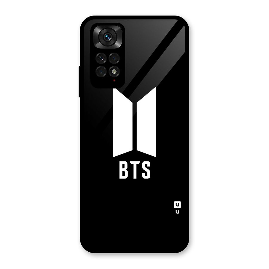 BTS Logo Black Glass Back Case for Redmi Note 11S