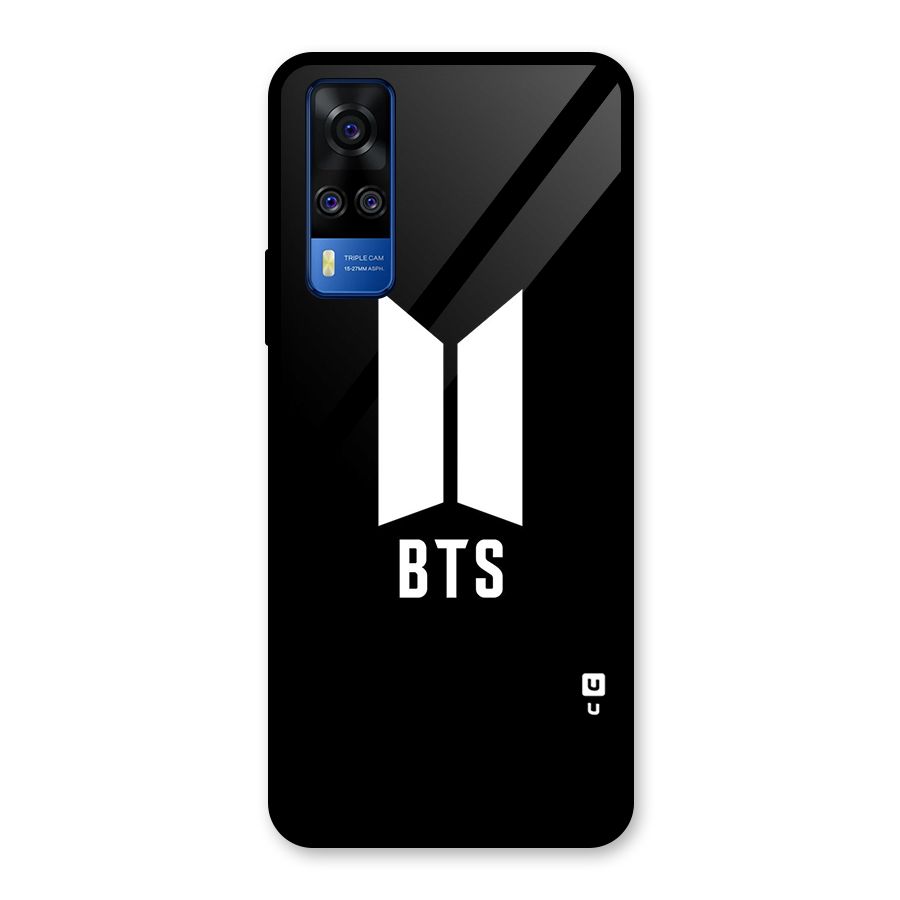 BTS Logo Black Glass Back Case for Vivo Y31