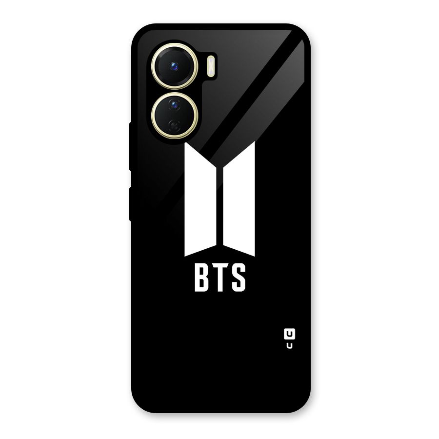 BTS Logo Black Glass Back Case for Vivo Y56