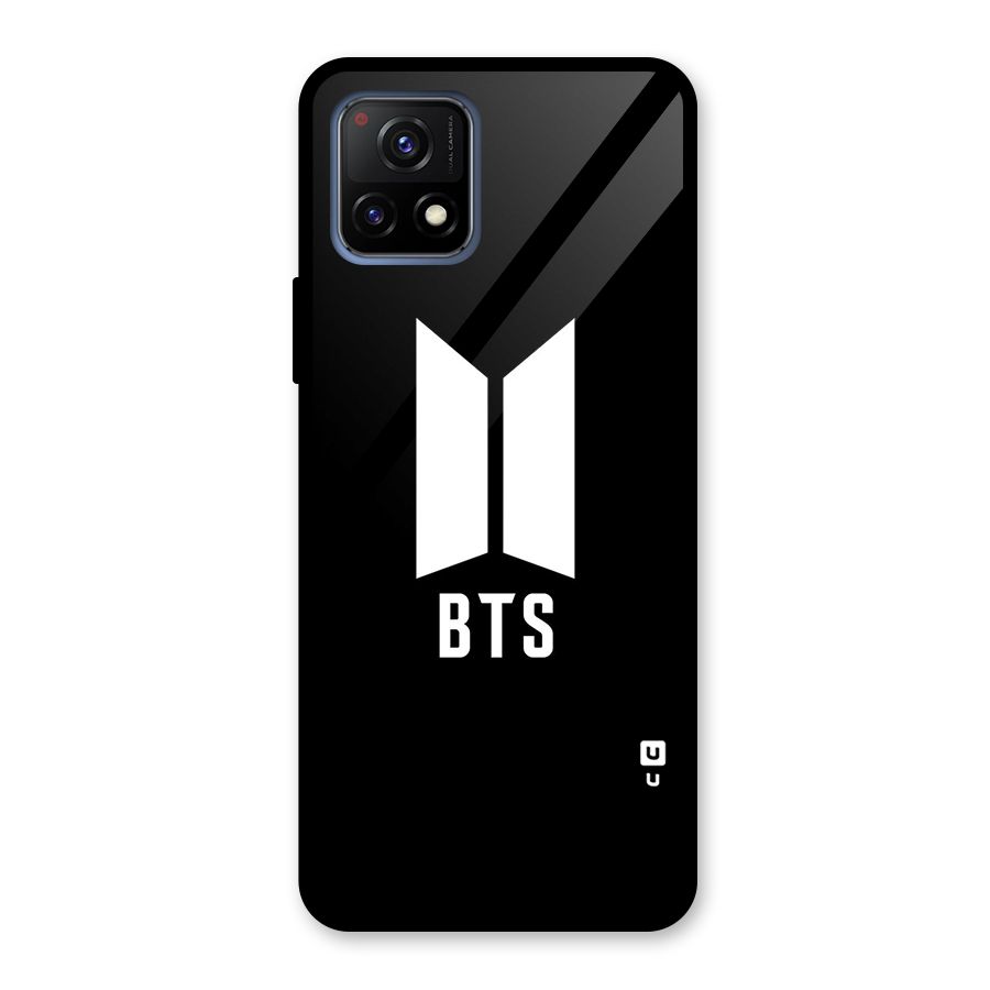 BTS Logo Black Glass Back Case for Vivo Y72 5G