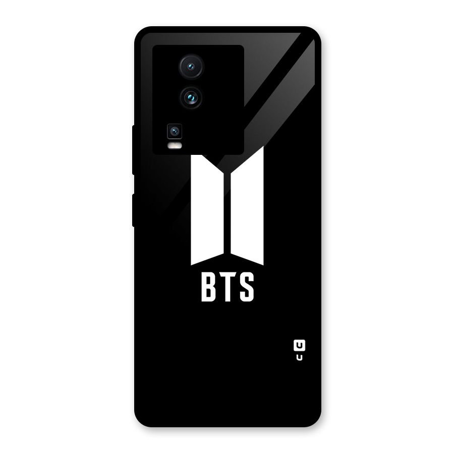 BTS Logo Black Glass Back Case for Vivo iQOO Neo 7