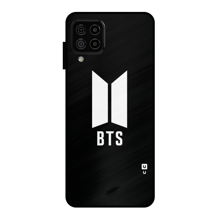 BTS Logo Black Metal Back Case for Galaxy A22 4G