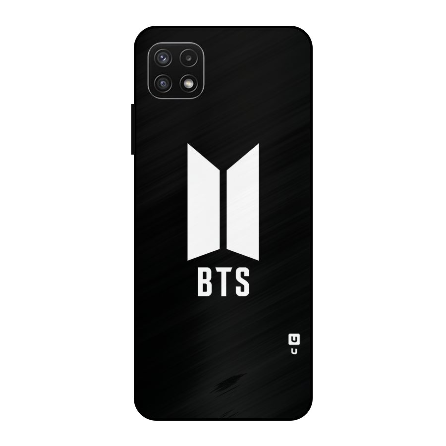 BTS Logo Black Metal Back Case for Galaxy A22 5G