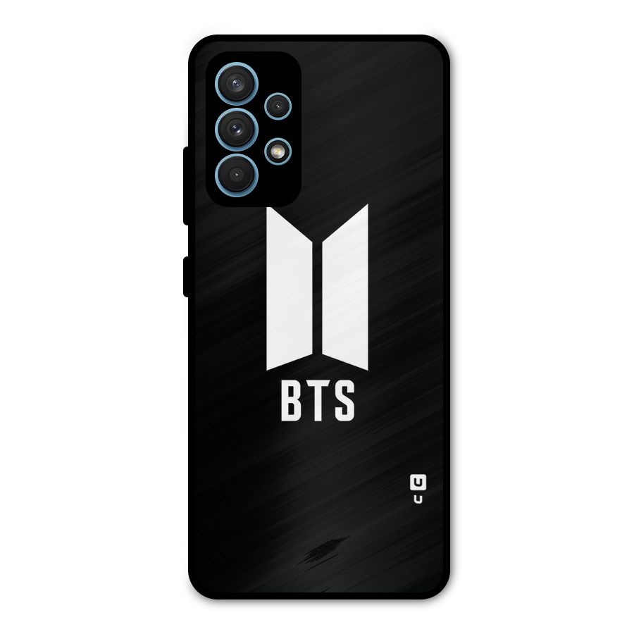 BTS Logo Black Metal Back Case for Galaxy A32