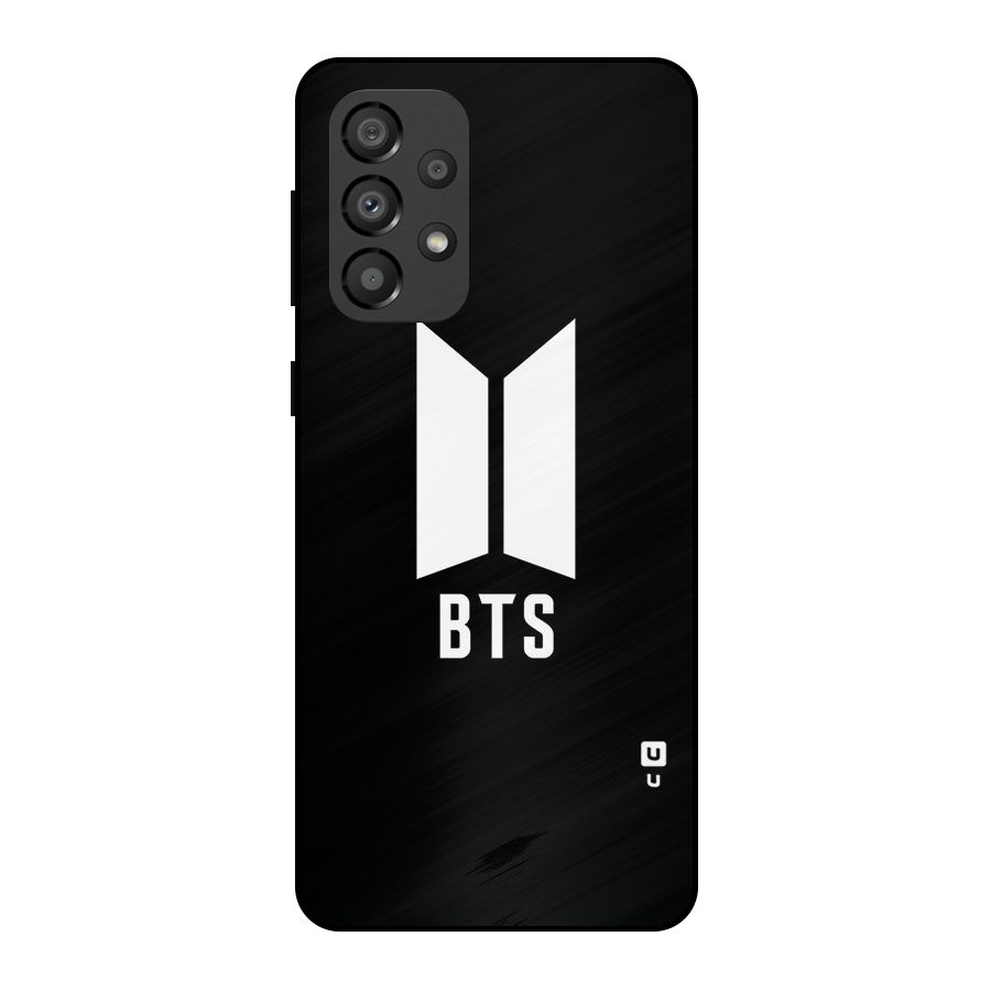 BTS Logo Black Metal Back Case for Galaxy A33 5G