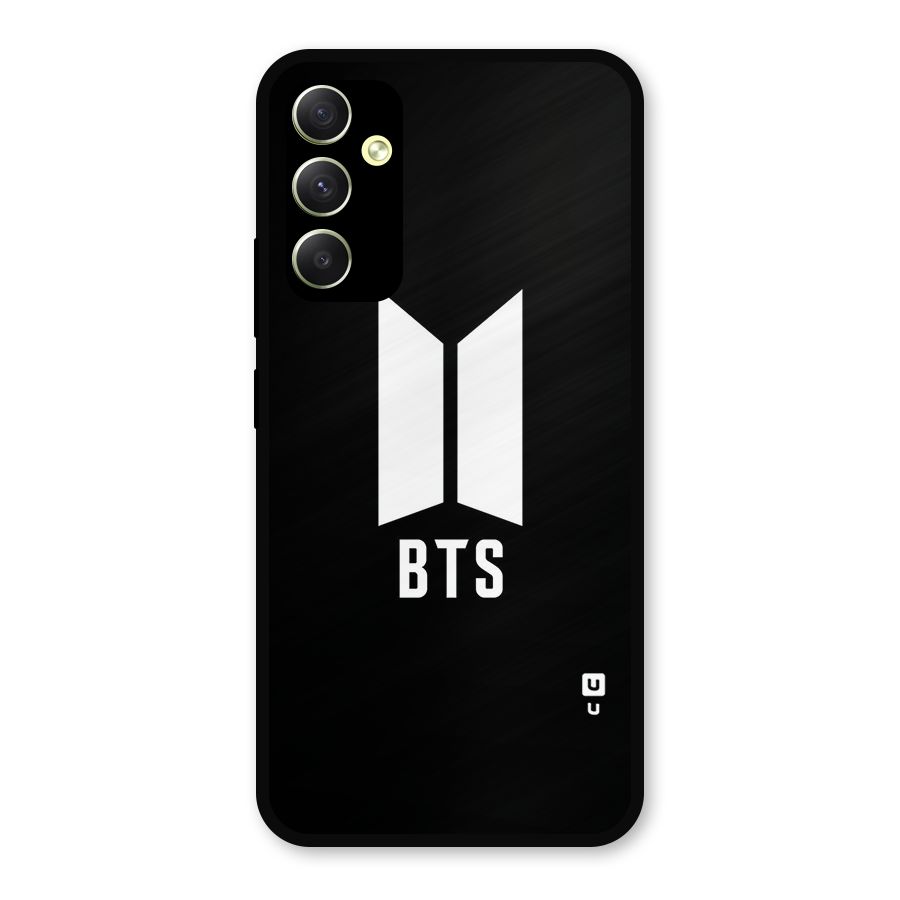 BTS Logo Black Metal Back Case for Galaxy A34