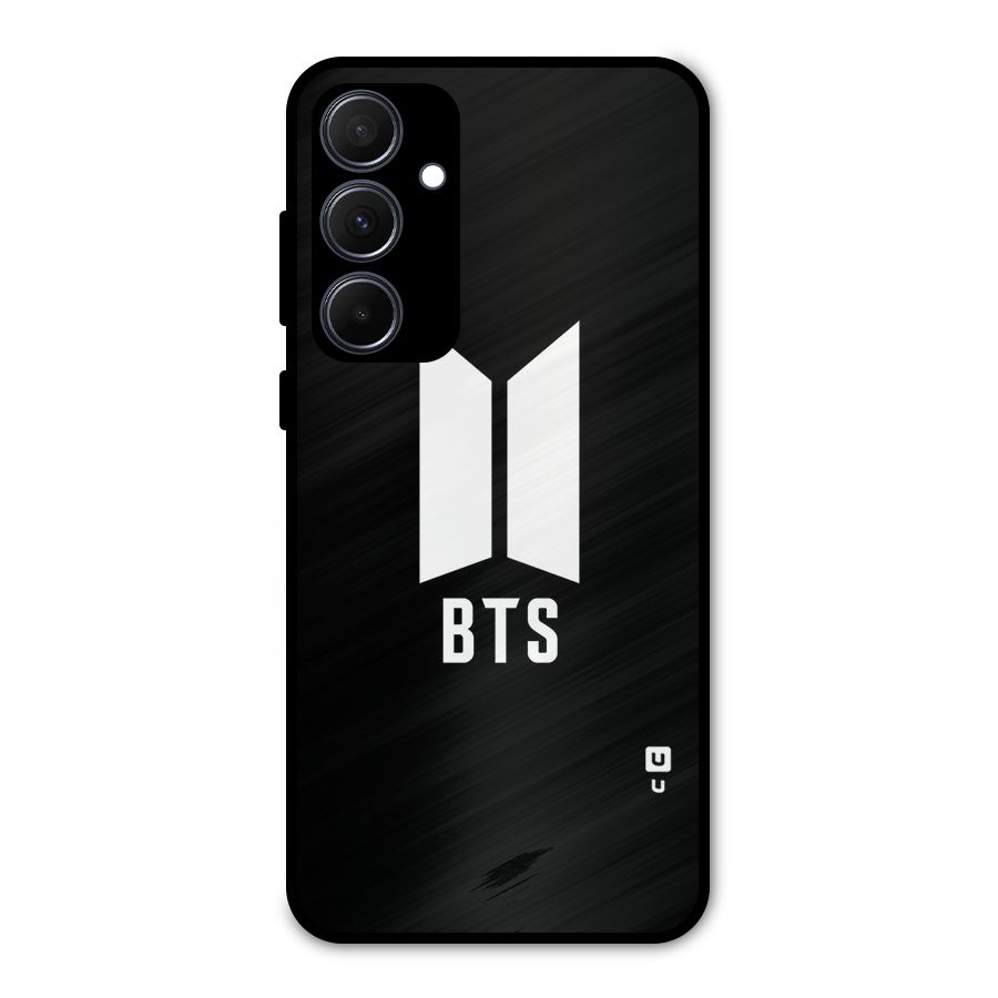 BTS Logo Black Metal Back Case for Galaxy A35