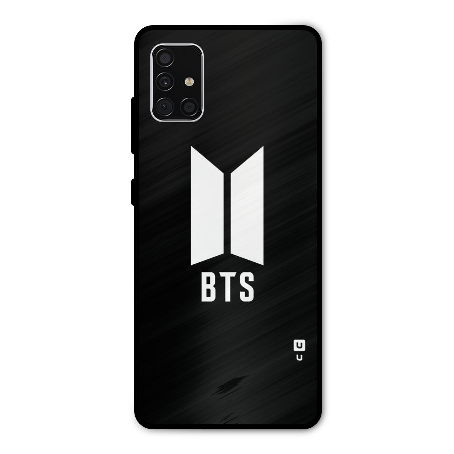 BTS Logo Black Metal Back Case for Galaxy A51
