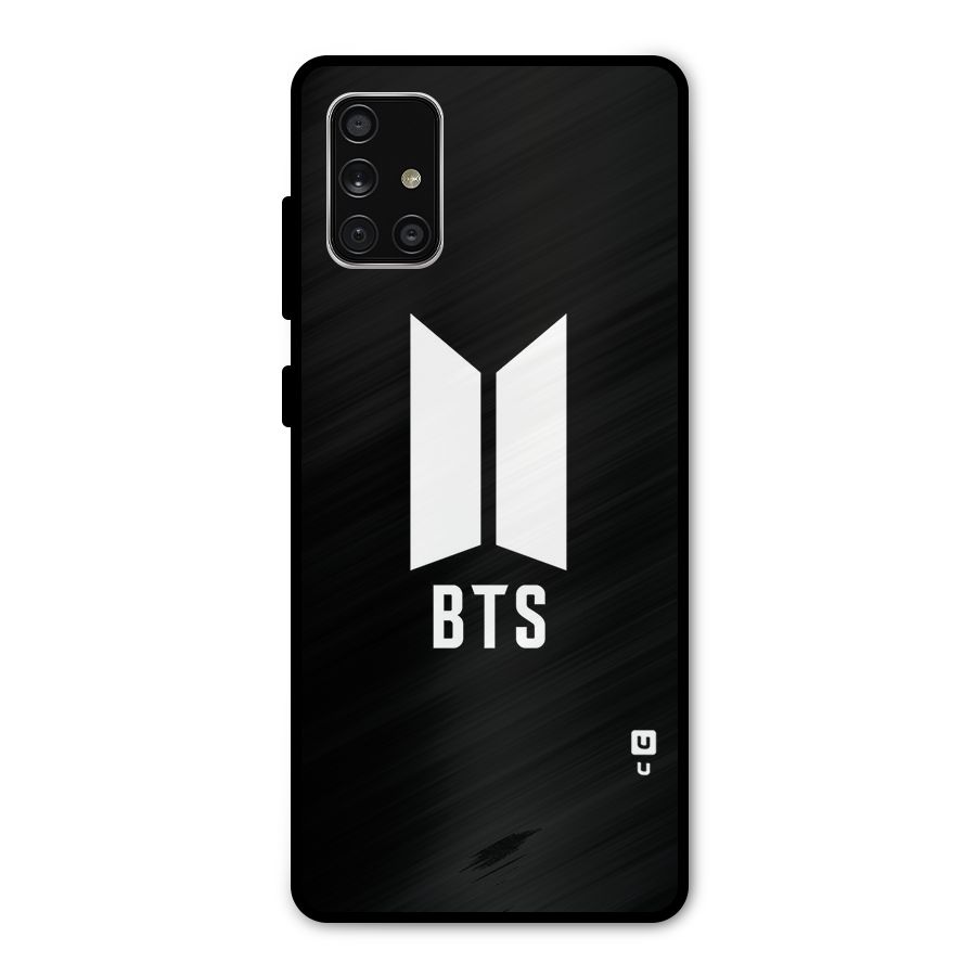 BTS Logo Black Metal Back Case for Galaxy A71