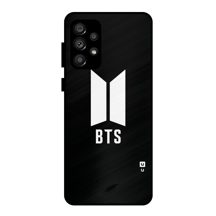 BTS Logo Black Metal Back Case for Galaxy A73 5G