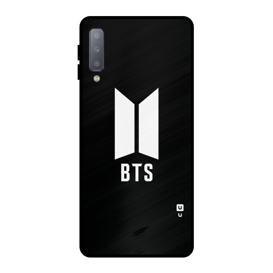 BTS Logo Black Metal Back Case for Galaxy A7 (2018)