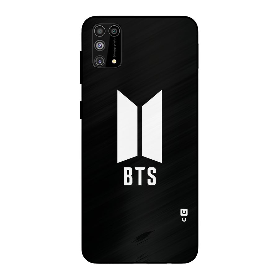 BTS Logo Black Metal Back Case for Galaxy M31