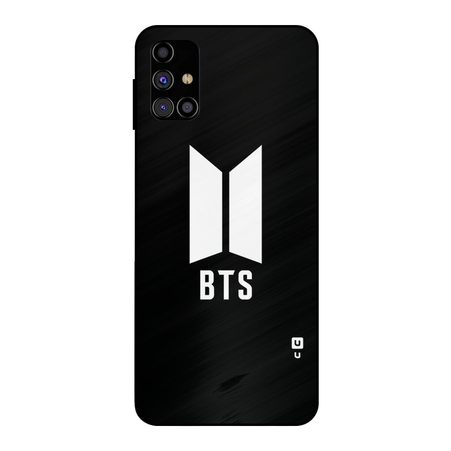 BTS Logo Black Metal Back Case for Galaxy M31s