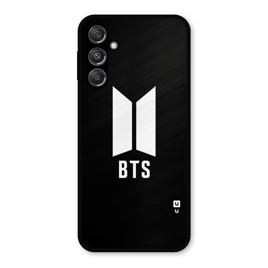 BTS Logo Black Metal Back Case for Galaxy M34 5G