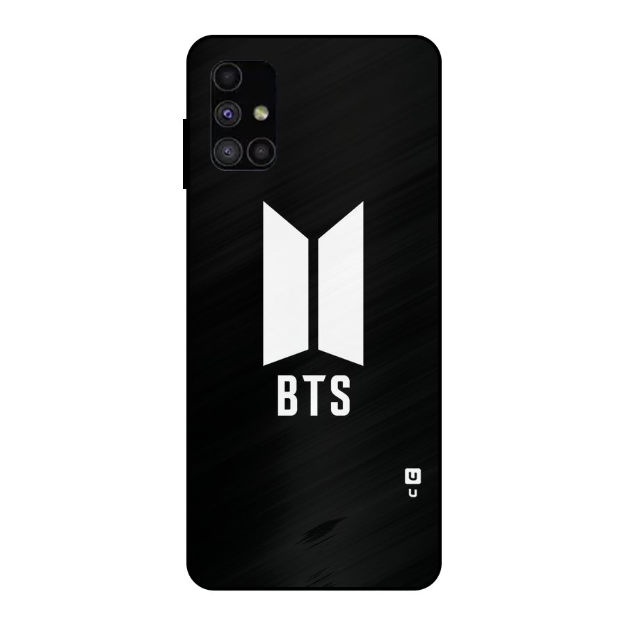 BTS Logo Black Metal Back Case for Galaxy M51