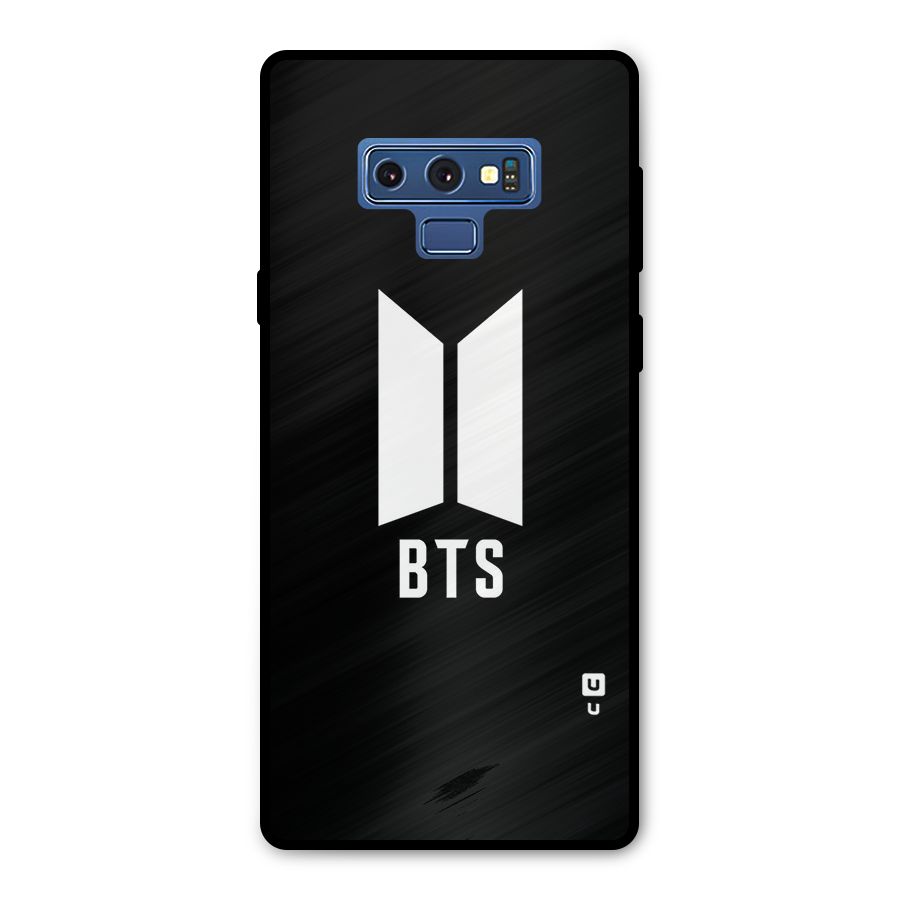 BTS Logo Black Metal Back Case for Galaxy Note 9
