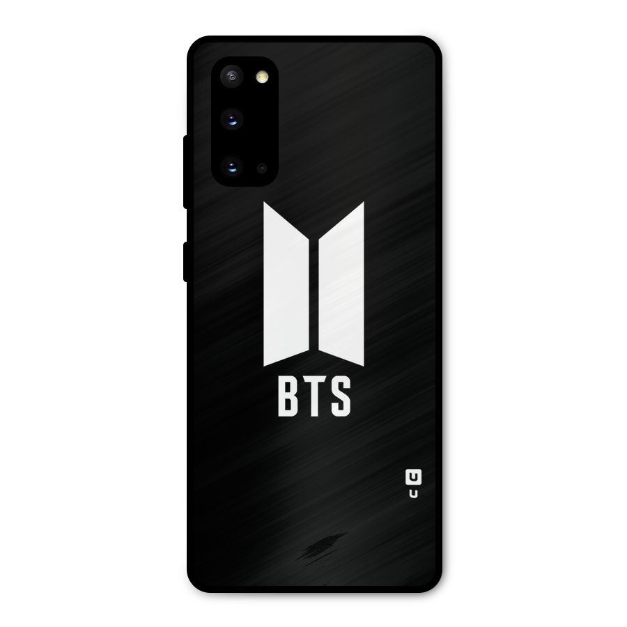 BTS Logo Black Metal Back Case for Galaxy S20