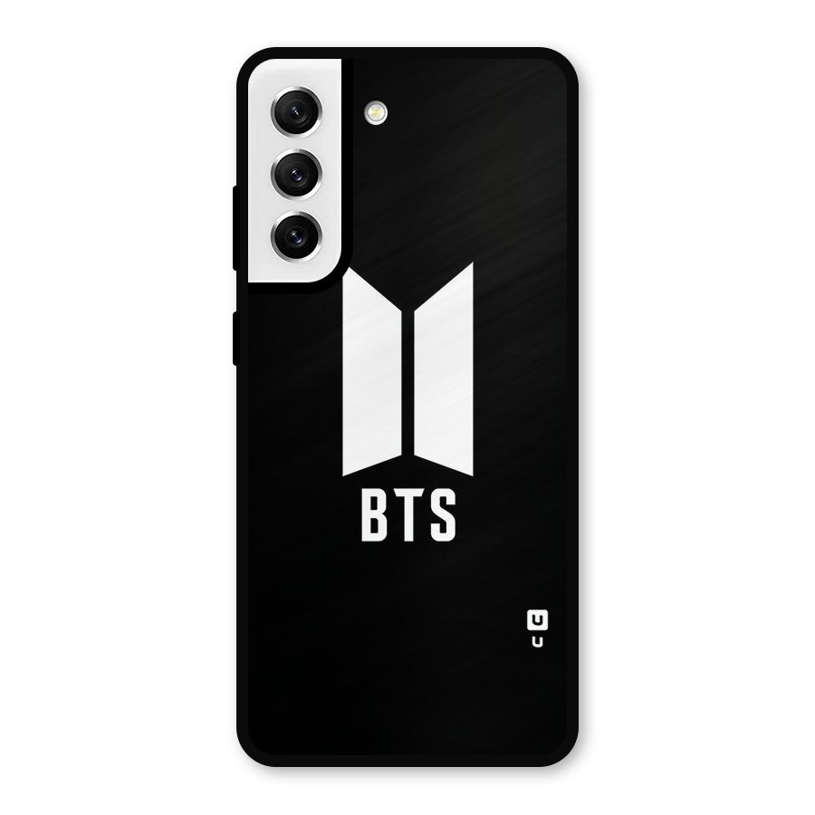 BTS Logo Black Metal Back Case for Galaxy S21 FE 5G