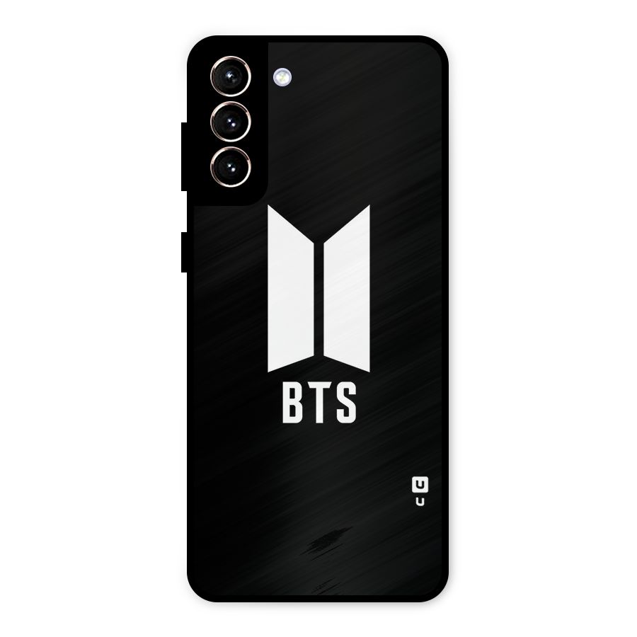 BTS Logo Black Metal Back Case for Galaxy S21 Plus