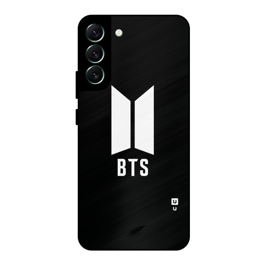 BTS Logo Black Metal Back Case for Galaxy S22 Plus 5G