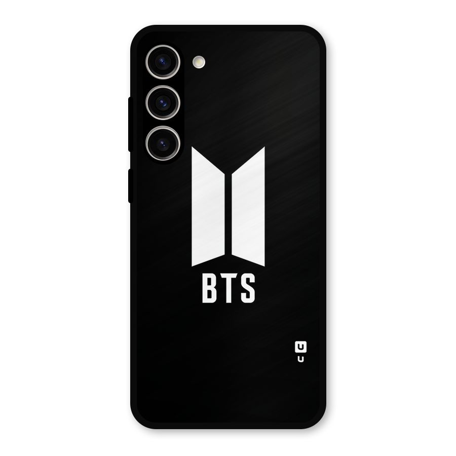 BTS Logo Black Metal Back Case for Galaxy S23 Plus