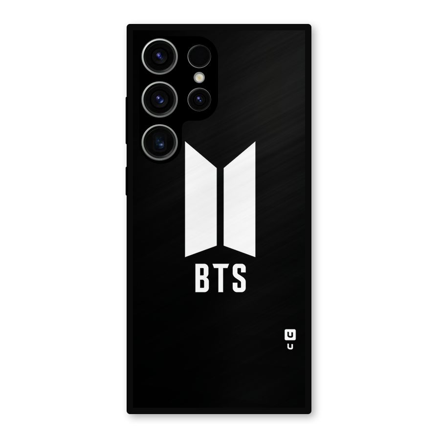 BTS Logo Black Metal Back Case for Galaxy S23 Ultra