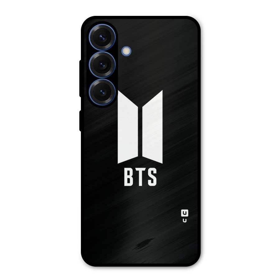 BTS Logo Black Metal Back Case for Galaxy S25