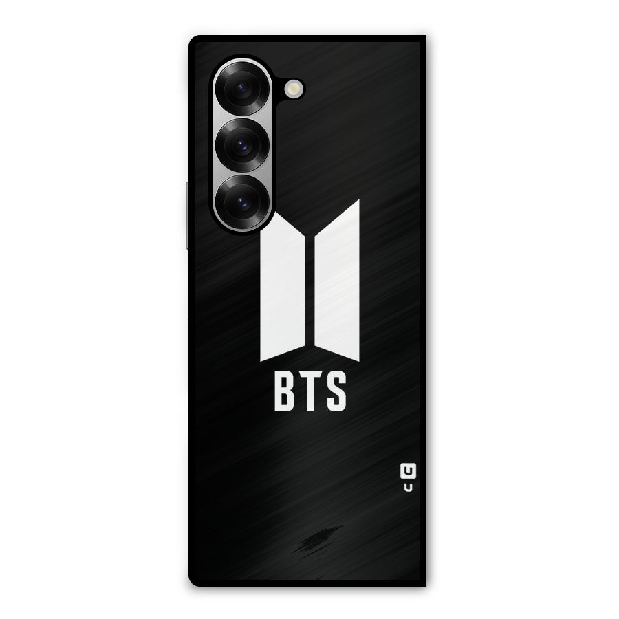 BTS Logo Black Metal Back Case for Galaxy Z Fold6