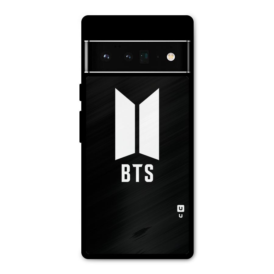 BTS Logo Black Metal Back Case for Google Pixel 6 Pro