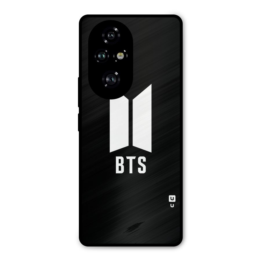 BTS Logo Black Metal Back Case for Honor 200 Pro