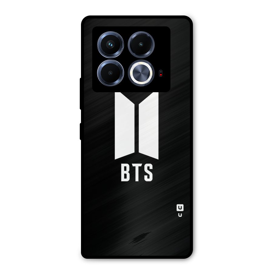 BTS Logo Black Metal Back Case for Infinix Note 40 5G