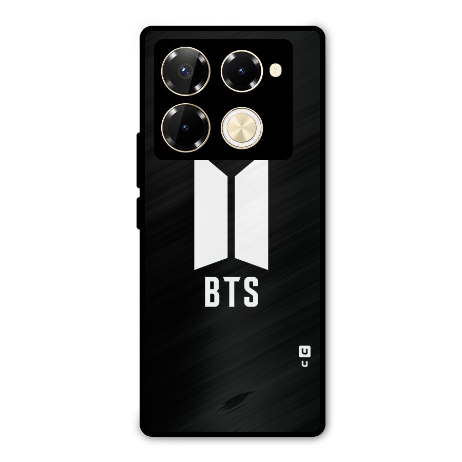 BTS Logo Black Metal Back Case for Infinix Note 40 Pro Plus