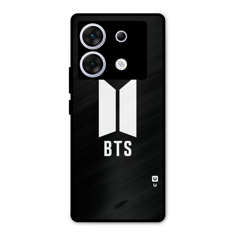 BTS Logo Black Metal Back Case for Infinix Zero 30 5G