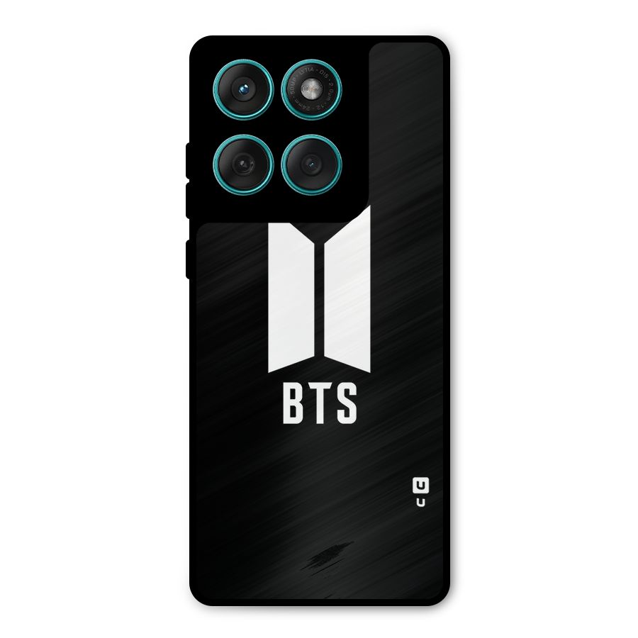 BTS Logo Black Metal Back Case for Motorola Edge 60