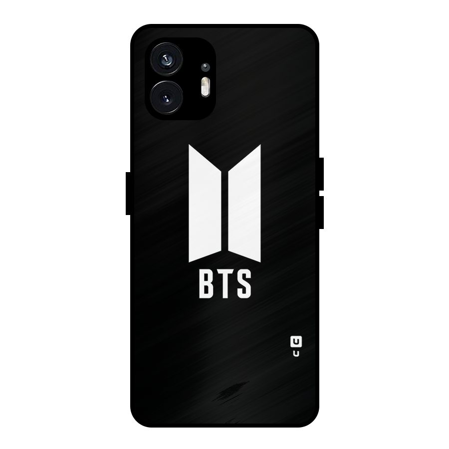 BTS Logo Black Metal Back Case for Nothing Phone 2