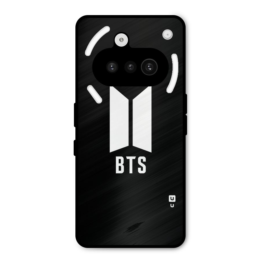 BTS Logo Black Metal Back Case for Nothing Phone 3a