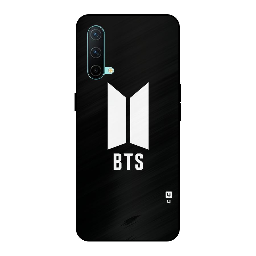 BTS Logo Black Metal Back Case for OnePlus Nord CE 5G