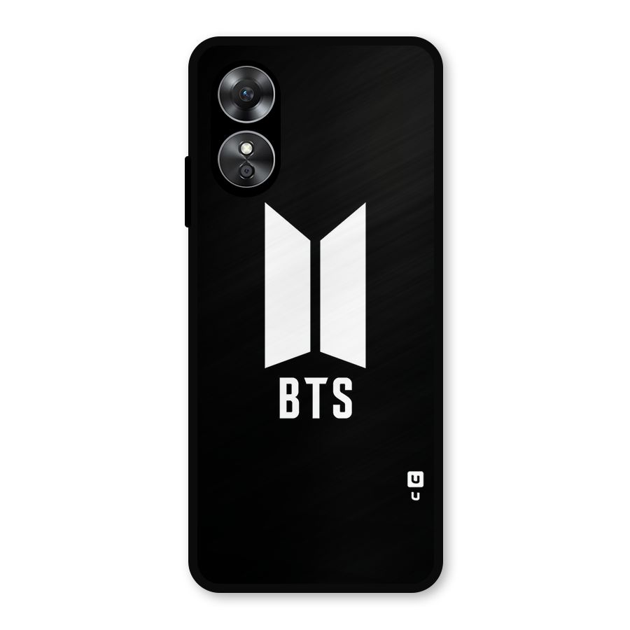 BTS Logo Black Metal Back Case for Oppo A17