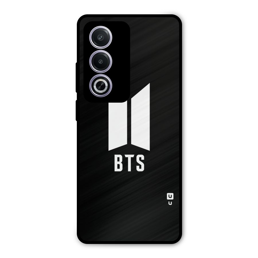BTS Logo Black Metal Back Case for Oppo A3 Pro