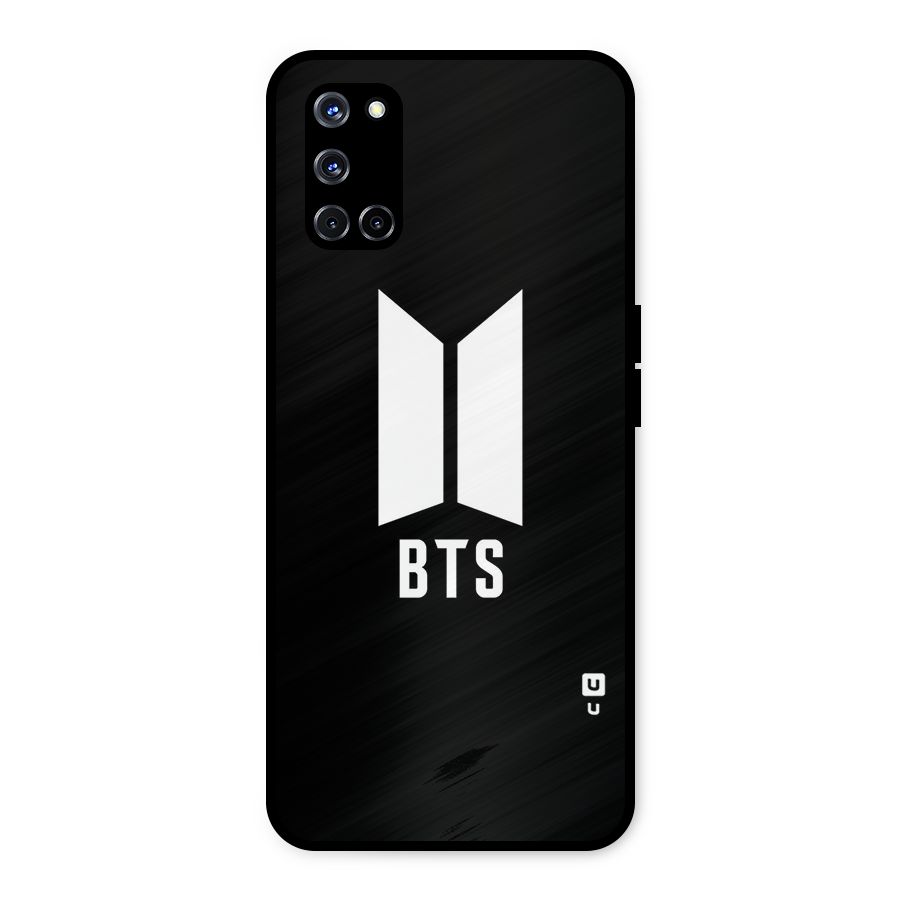 BTS Logo Black Metal Back Case for Oppo A52