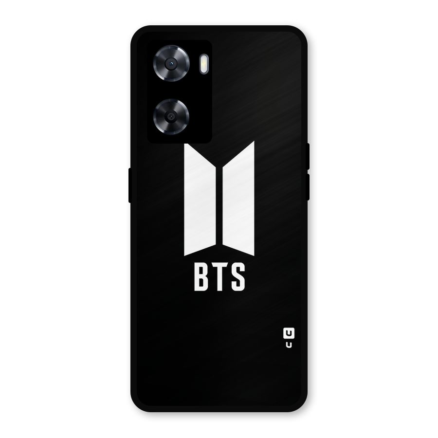 BTS Logo Black Metal Back Case for Oppo A57 2022