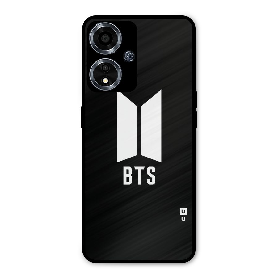 BTS Logo Black Metal Back Case for Oppo A59