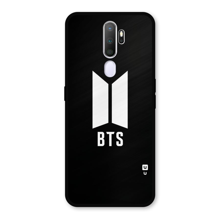 BTS Logo Black Metal Back Case for Oppo A9 (2020)