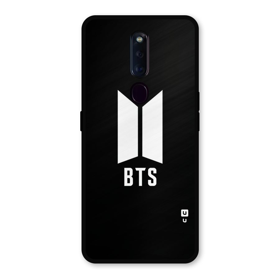BTS Logo Black Metal Back Case for Oppo F11 Pro