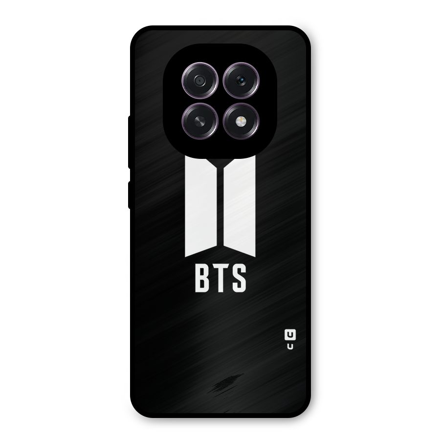BTS Logo Black Metal Back Case for Oppo F29