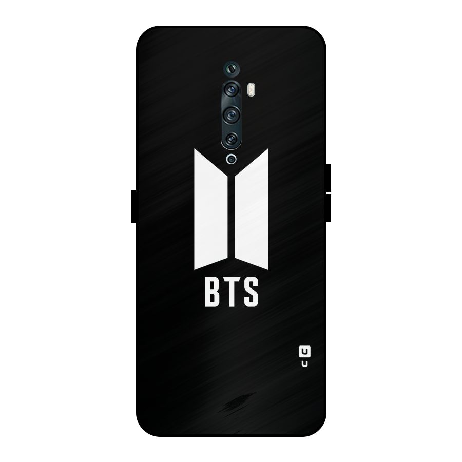 BTS Logo Black Metal Back Case for Oppo Reno2 Z