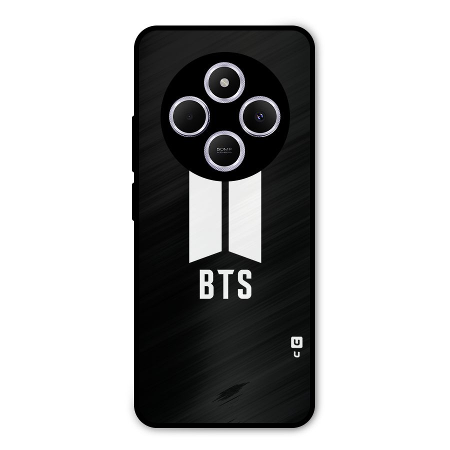 BTS Logo Black Metal Back Case for Poco C75 5G
