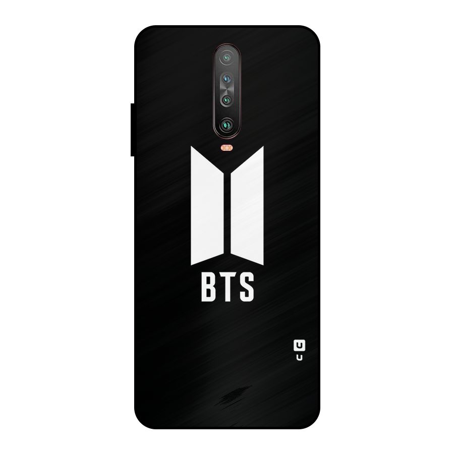 BTS Logo Black Metal Back Case for Poco X2